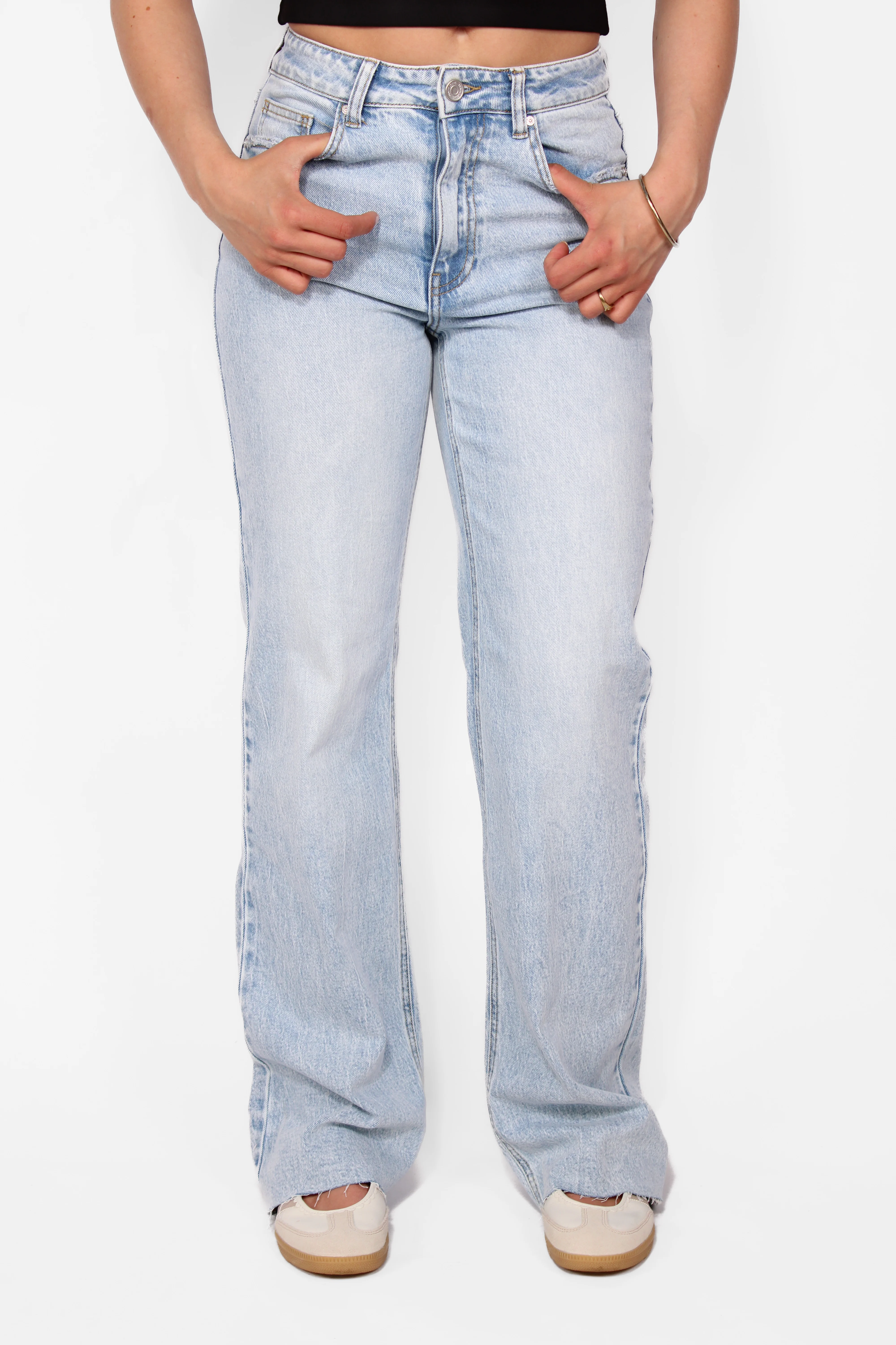 ''TALL'' WIDE LEG JEANS 3636 - LIGHT DENIM - Image 3