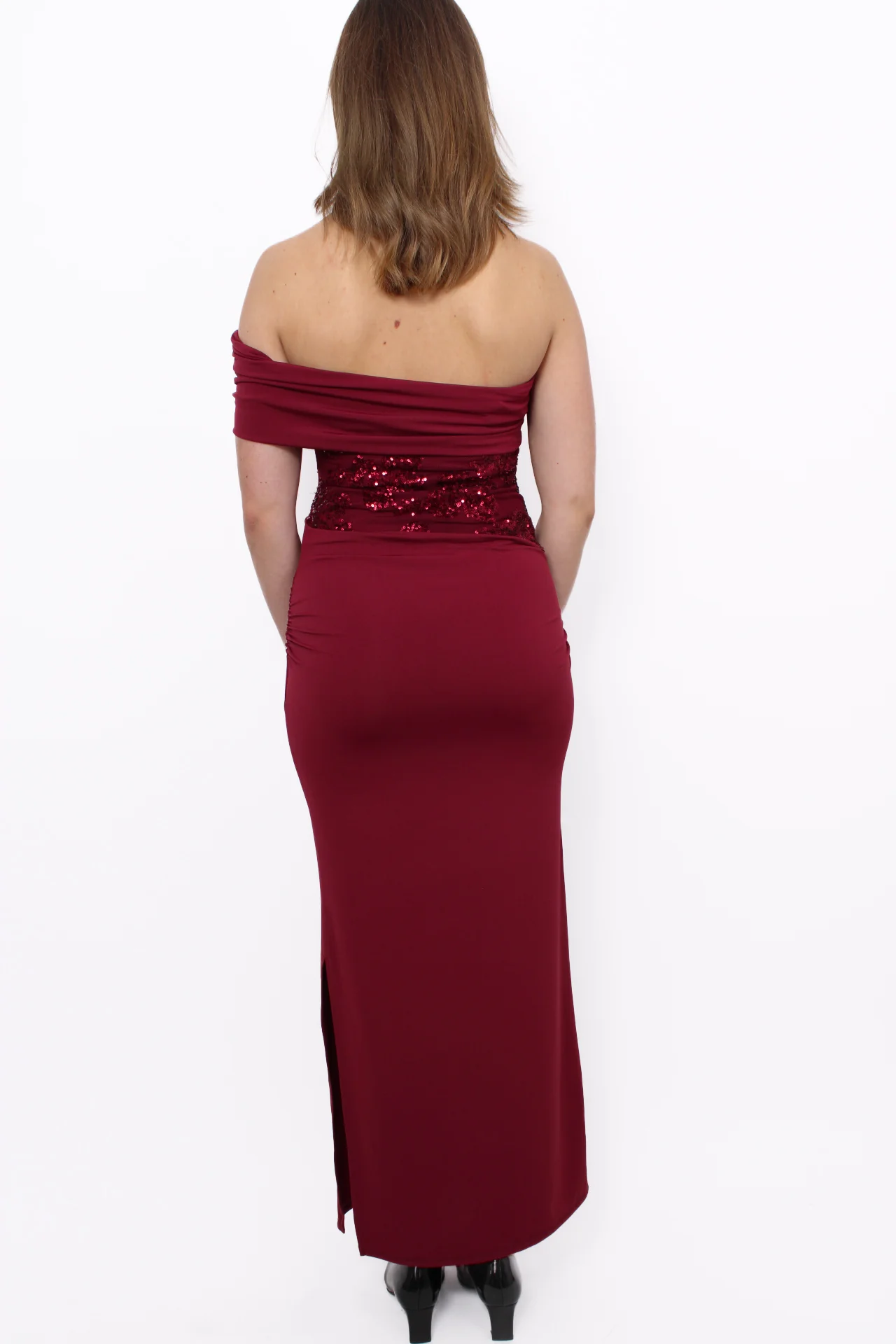 TAKE ME OUT DRESS - BORDEAUX - Image 6