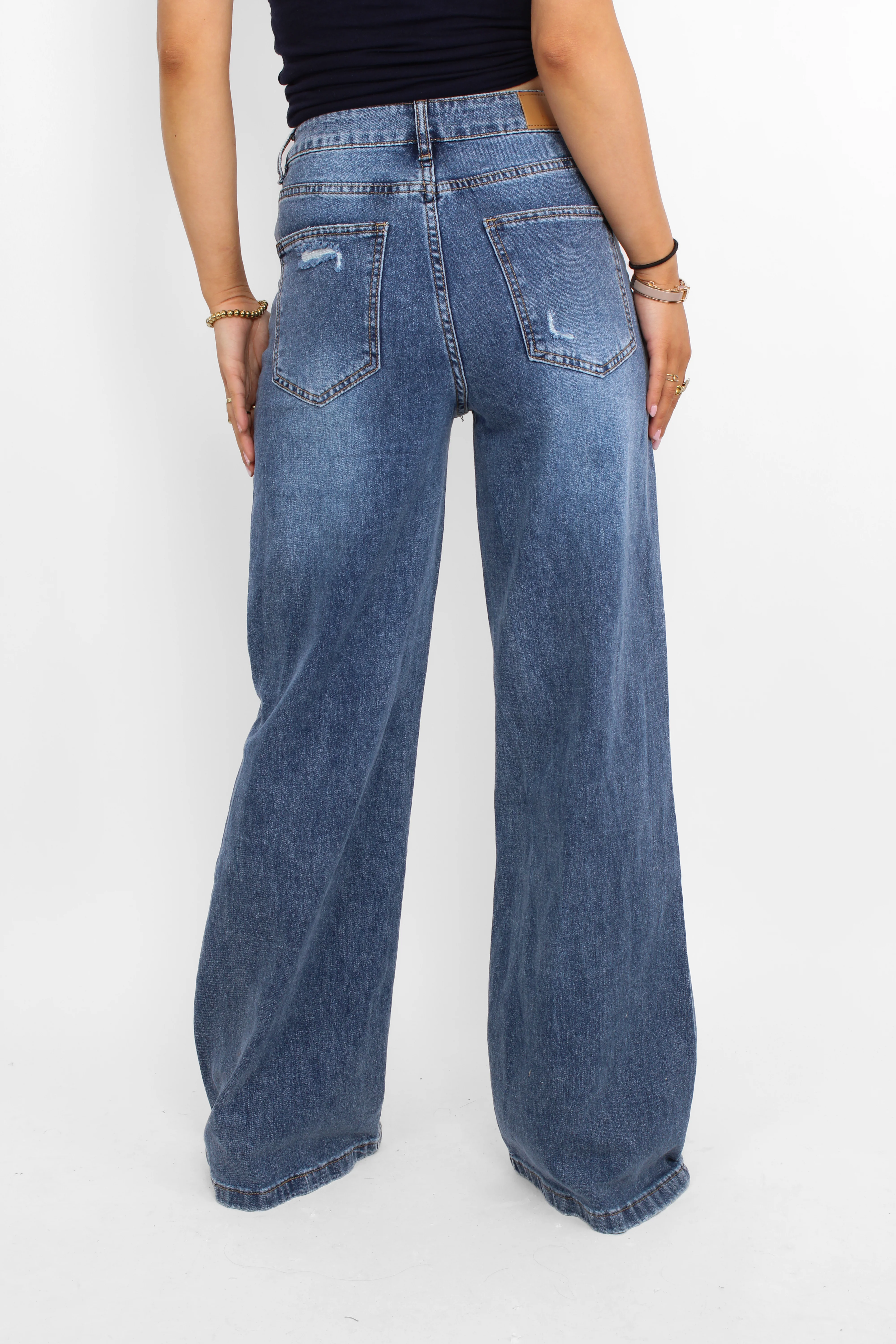 WIDE LEG JEANS 742 - MID DENIM - Image 8
