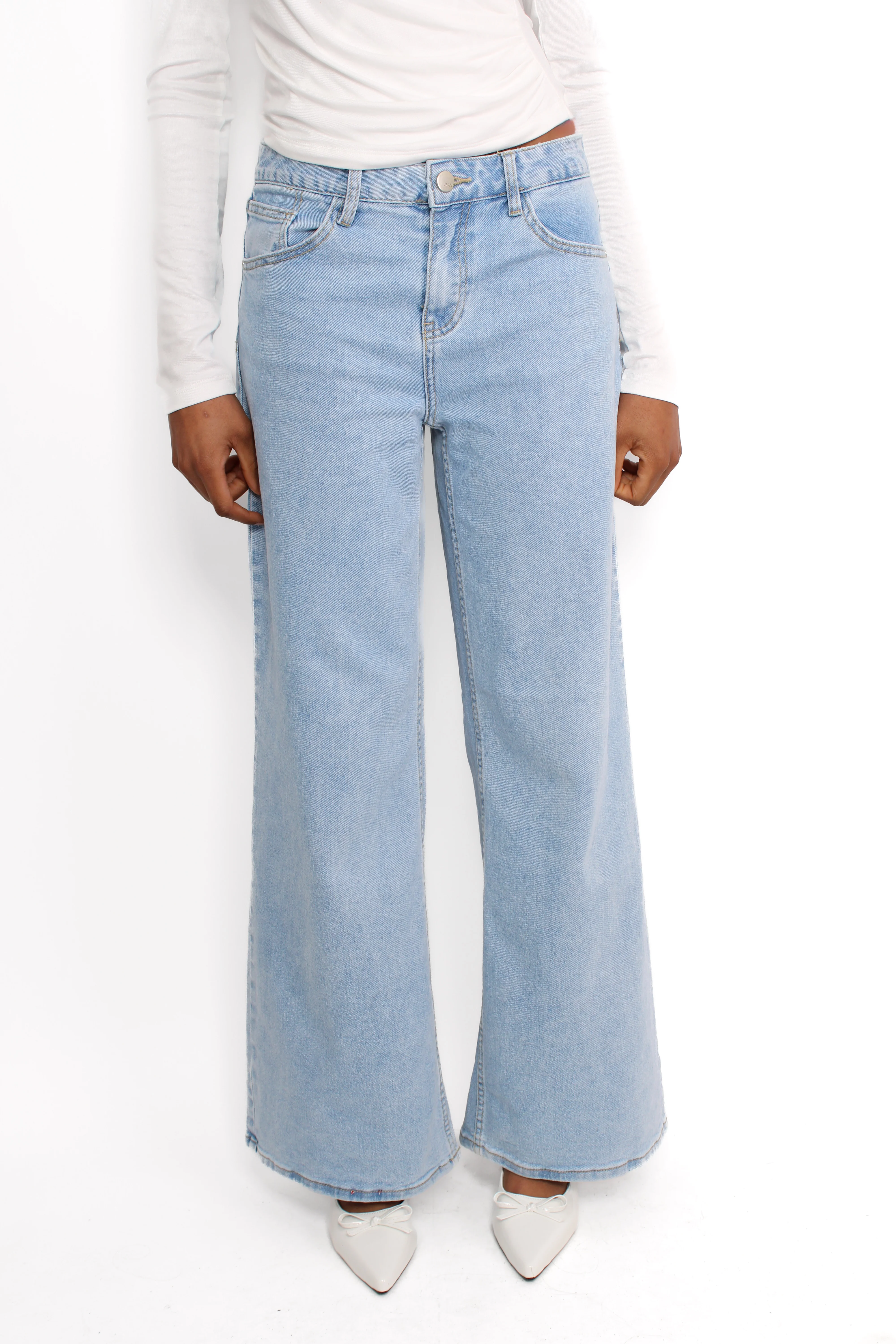 WIDE LEG JEANS MID WAIST 3009 - DENIM - Image 12