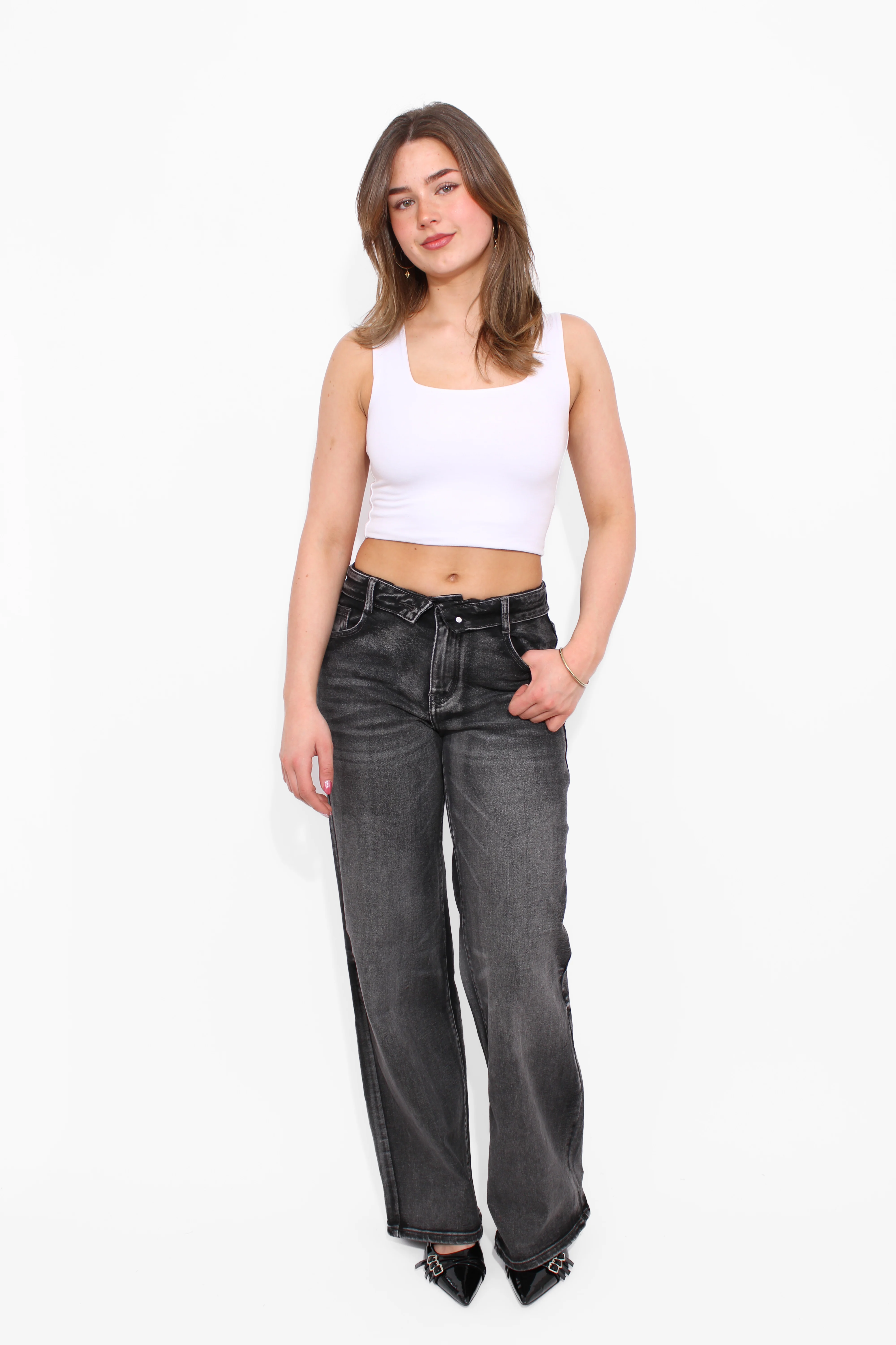 XENA FOLD OVER JEANS - Image 10