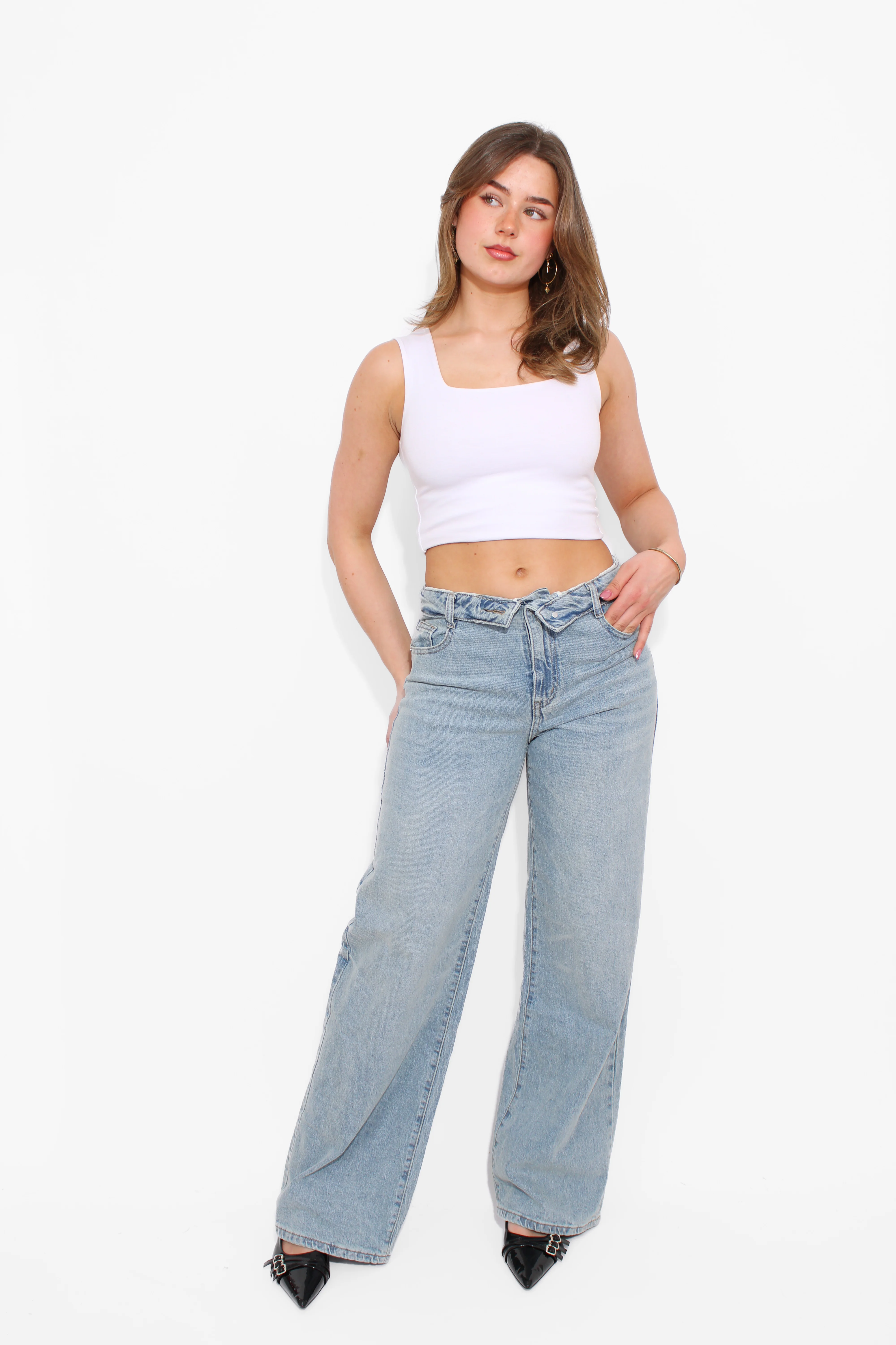 XENA FOLD OVER JEANS - Image 12