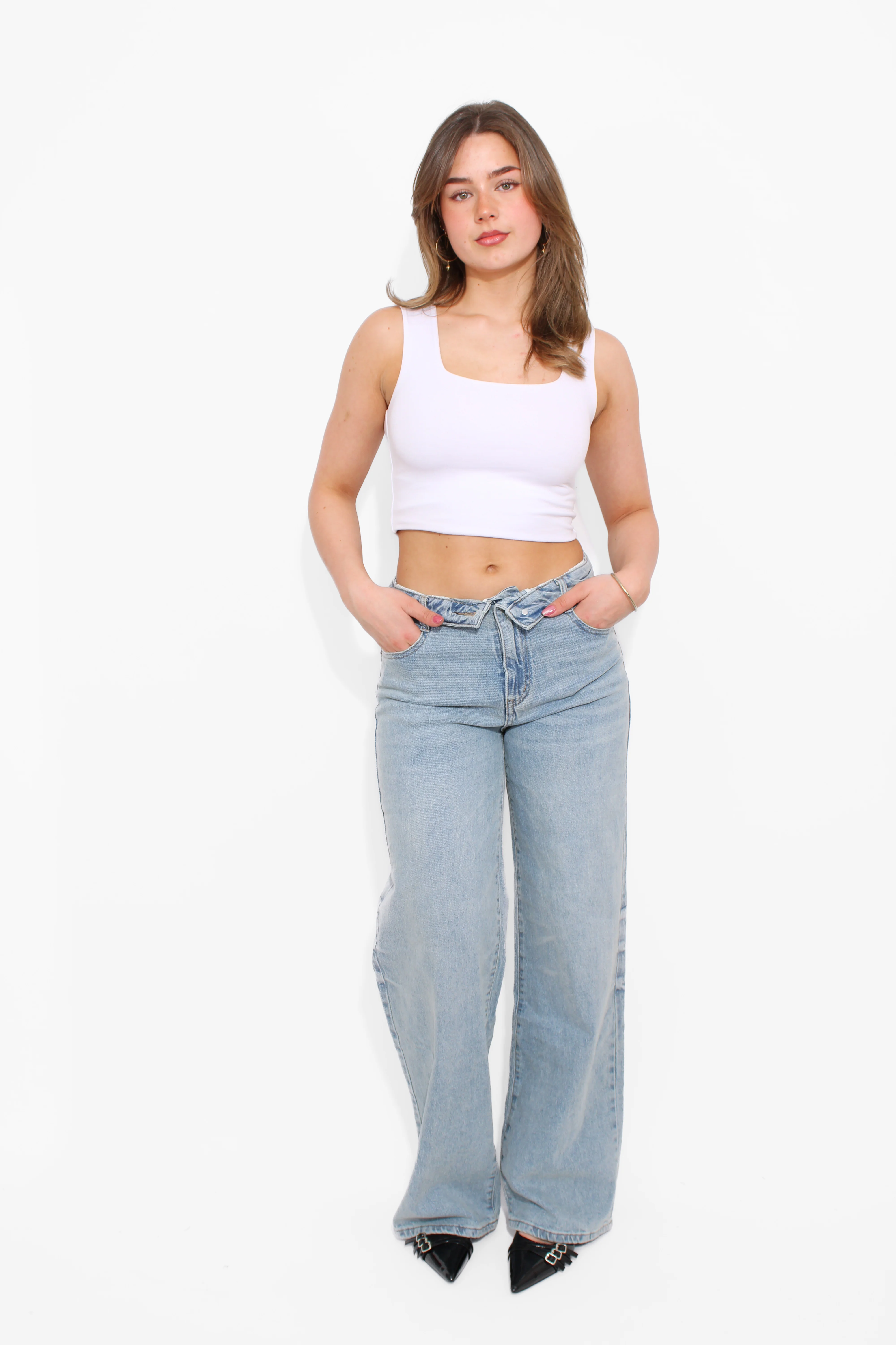 XENA FOLD OVER JEANS - Image 13