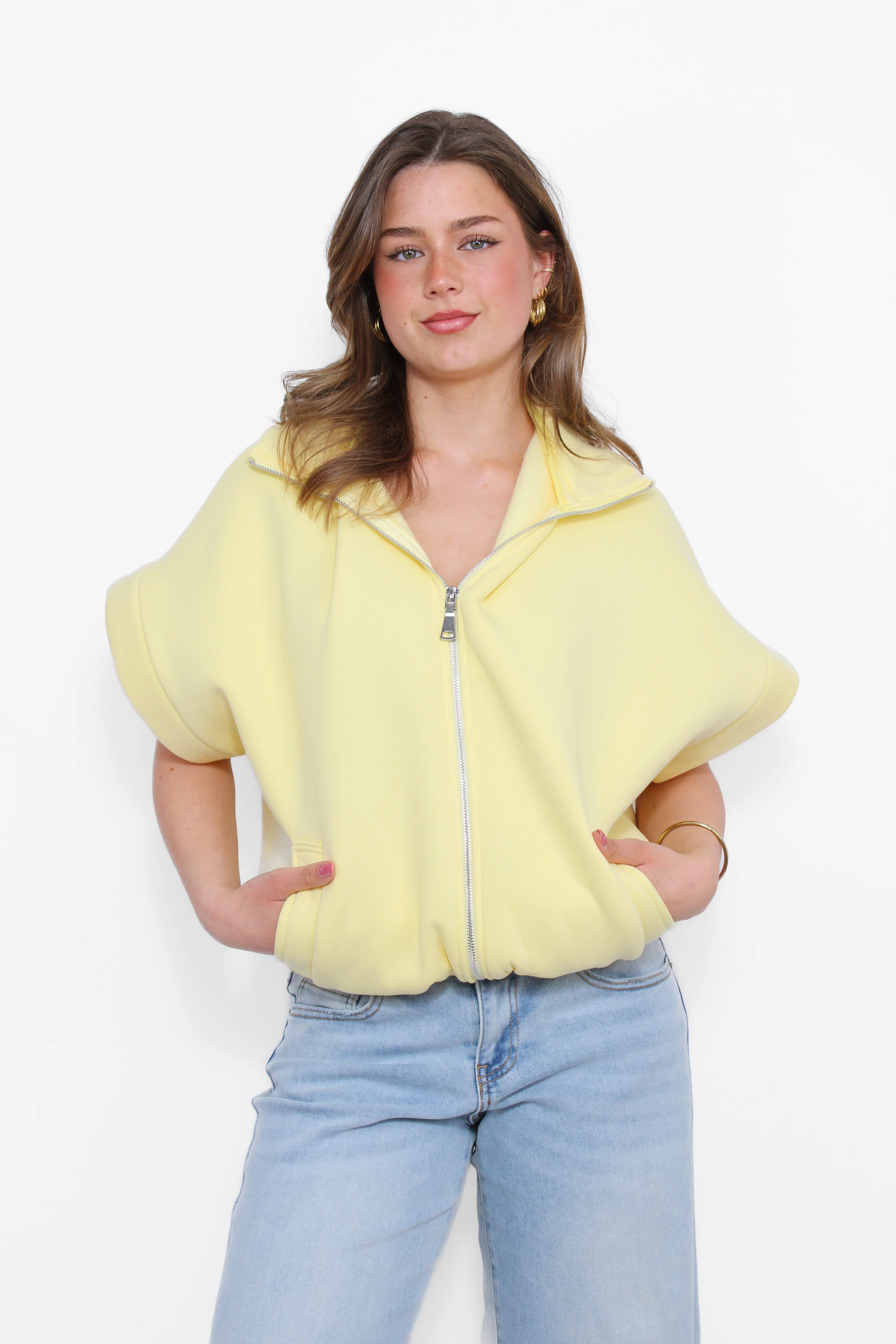 ZIPPER SLEEVELESS HOODIE - Image 4