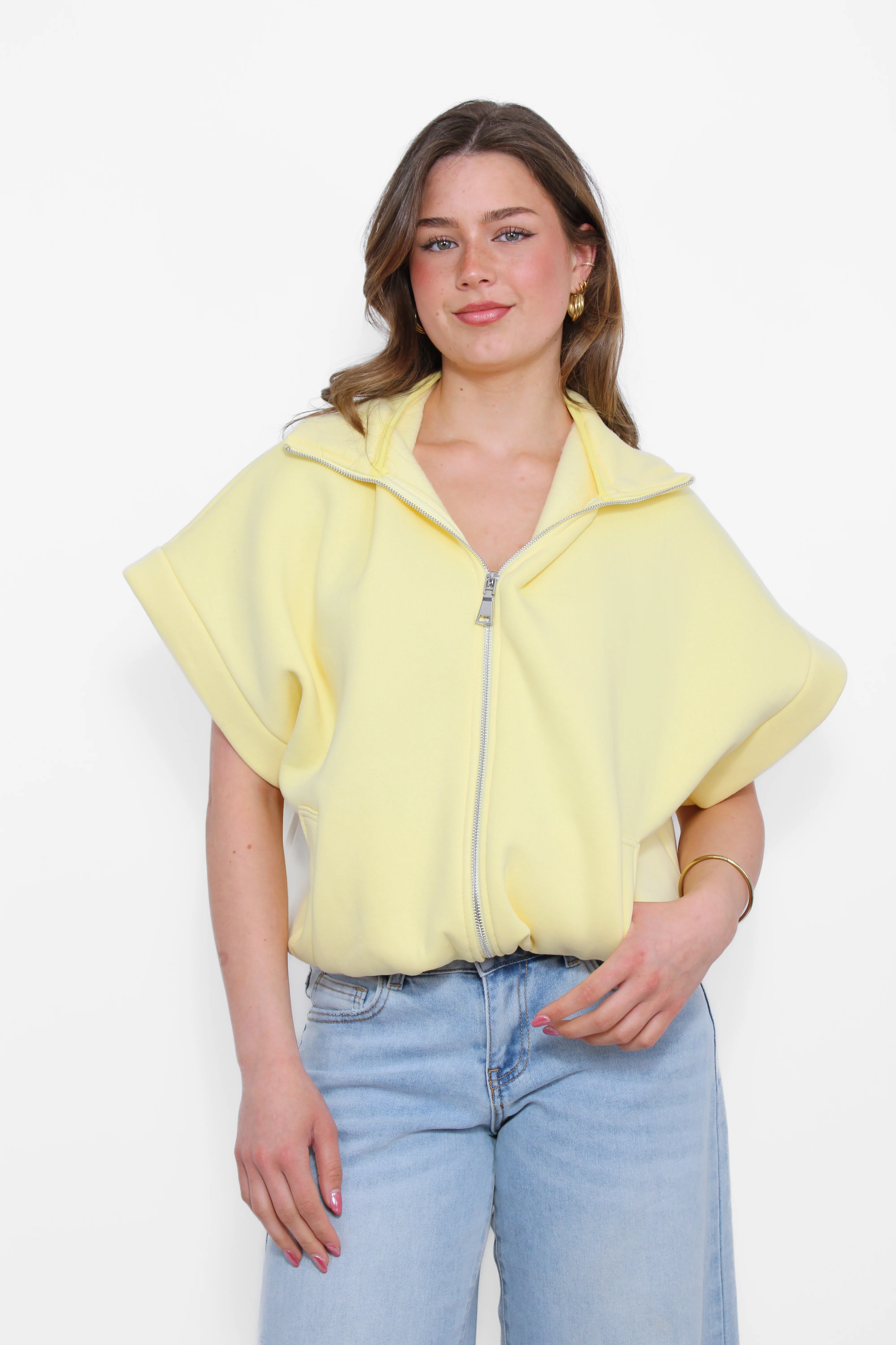 ZIPPER SLEEVELESS HOODIE - Image 5