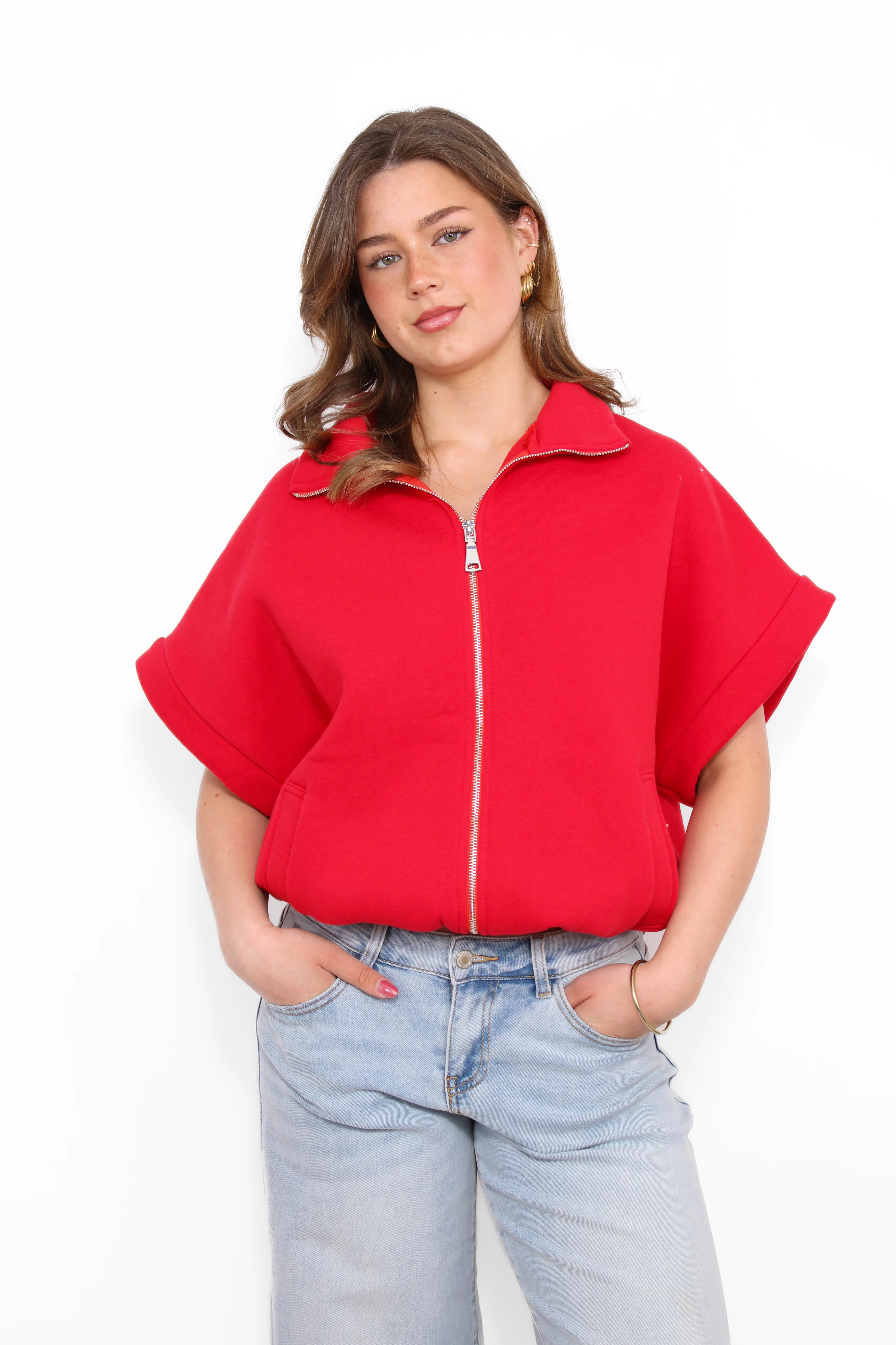 ZIPPER SLEEVELESS HOODIE - Image 7